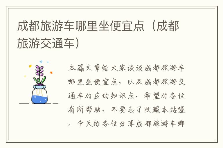 成都旅游车哪里坐便宜点（成都旅游交通车）